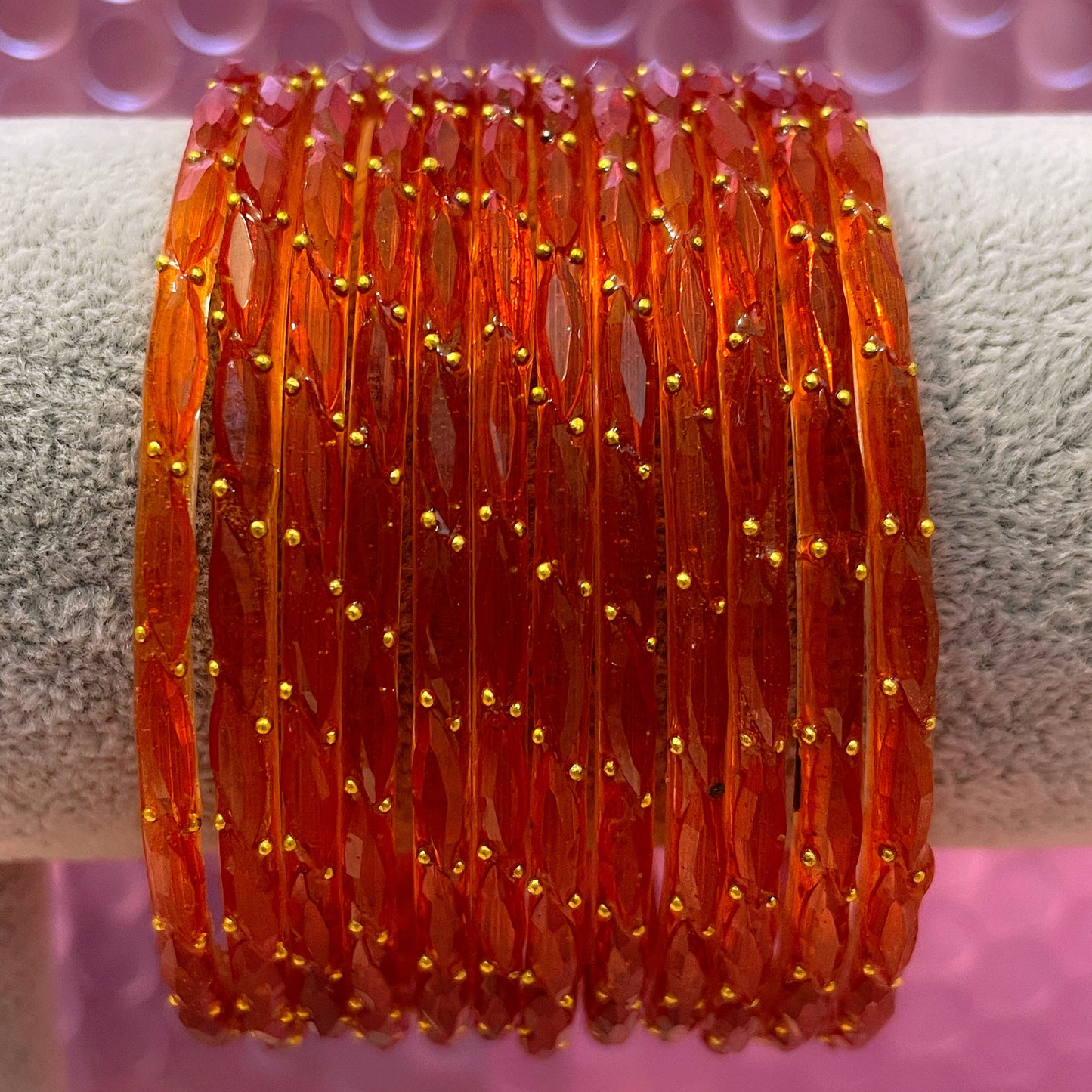 Raindrop Glass Bangles- Size 2.12