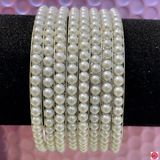 Silver Pearl Metal Karas