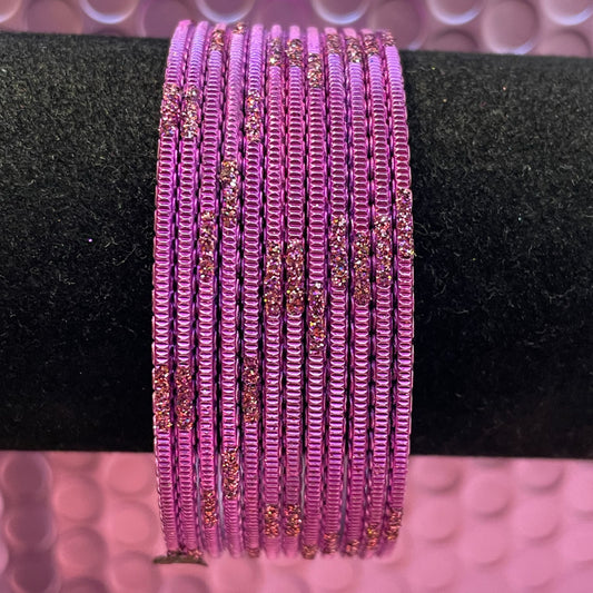 Lilac Metal Bangles Set