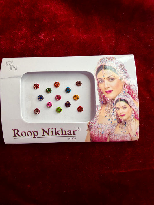 Multicoloured Stone Bindi Pack- Small