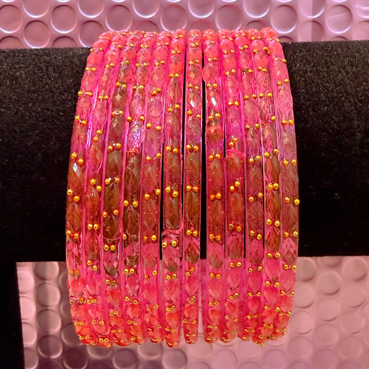 Rain Drop Glass Bangles in various colours - Size 2.10