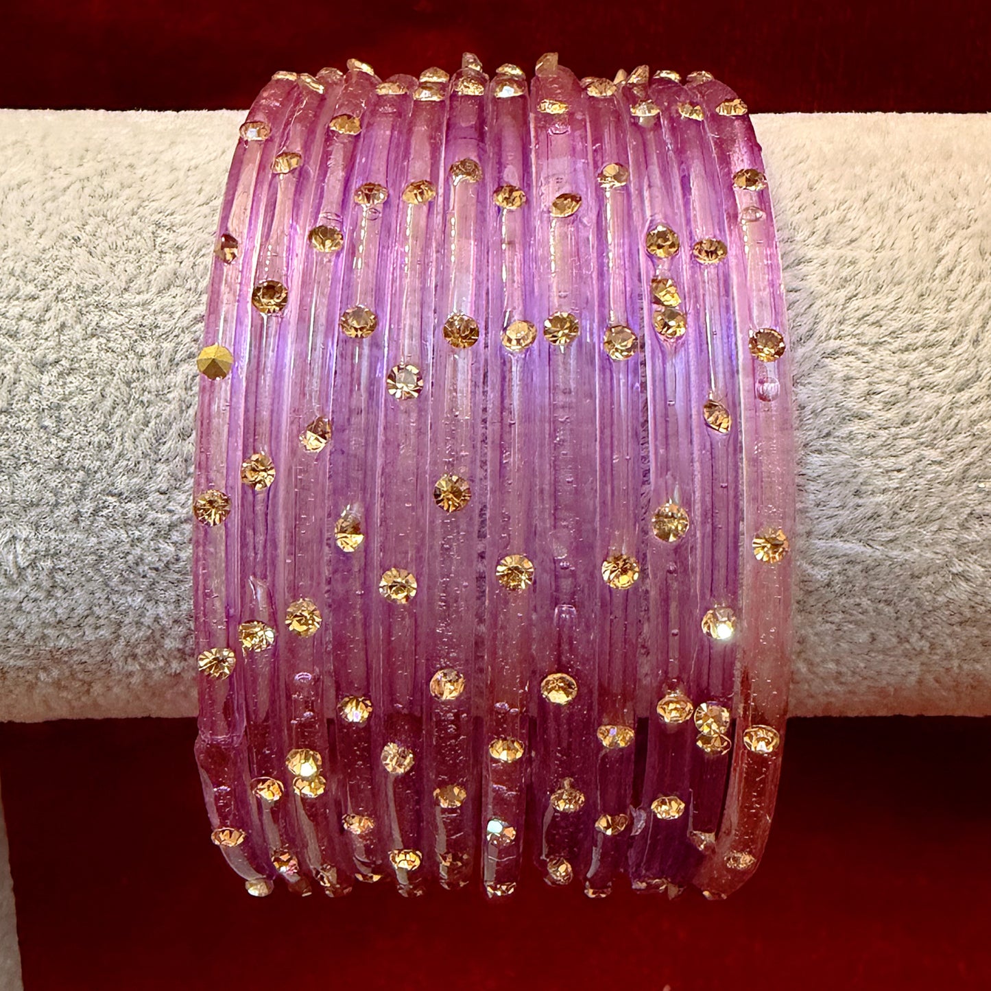 Stone Glass Bangles in various colours- Size 2.2/2.4/2.6/2.8