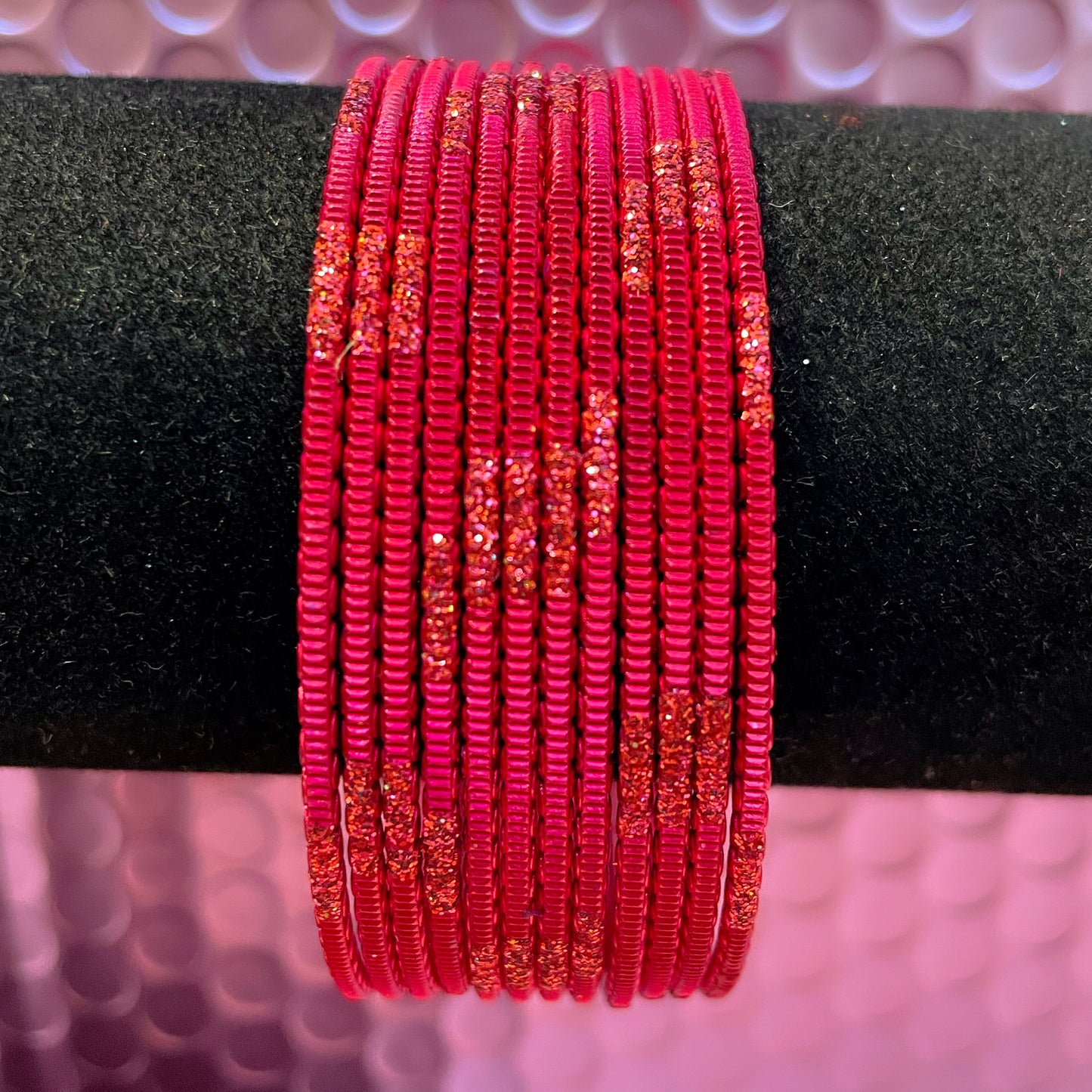 Strawberry Metal Bangles Set- Size 2.10