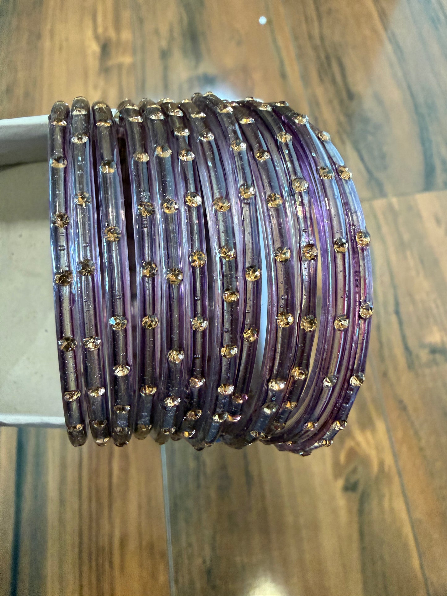 Stone Glass Bangles in various colours- Size 2.2/2.4/2.6/2.8