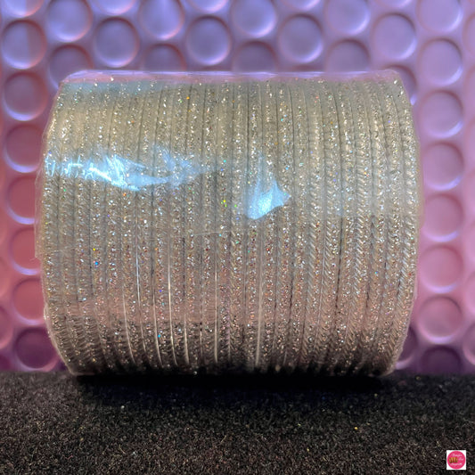 Silver Metal Bangles Set- Size 1.12/1.14