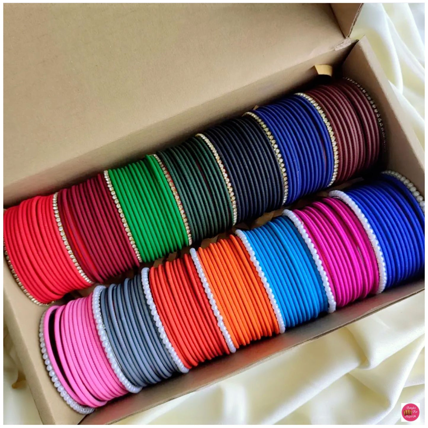 Matte Metal Bangles Combo Box