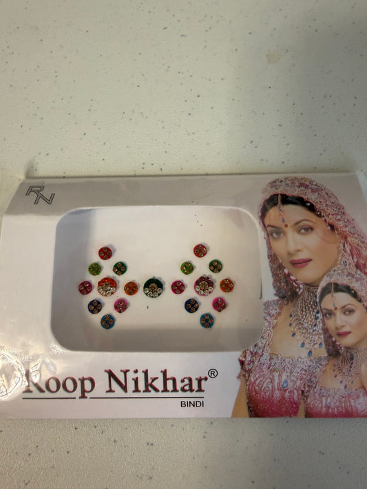 Multicoloured Stone Bindi Pack