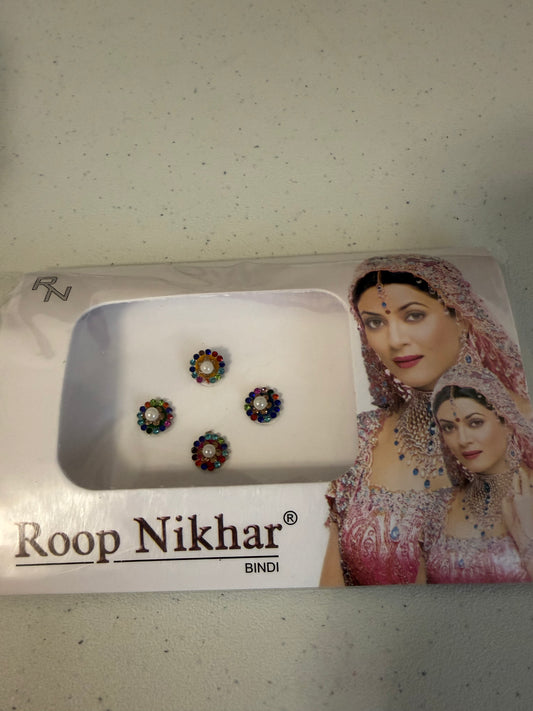 Multicoloured Pearl Stone Bindi