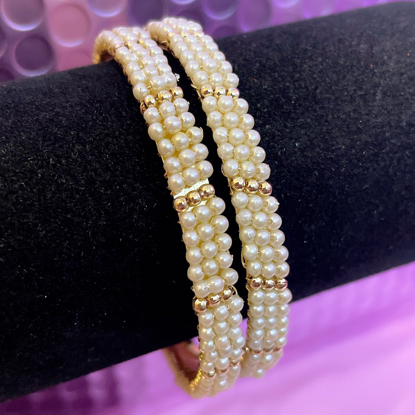 White Pearl Metal Karas