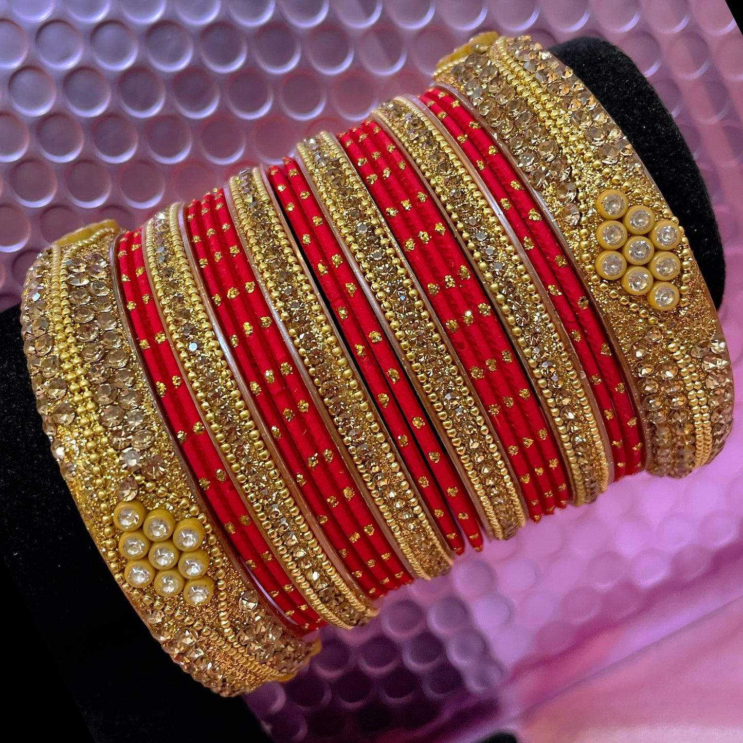 Gold Bangles Sets Various Colours- Size 2.8