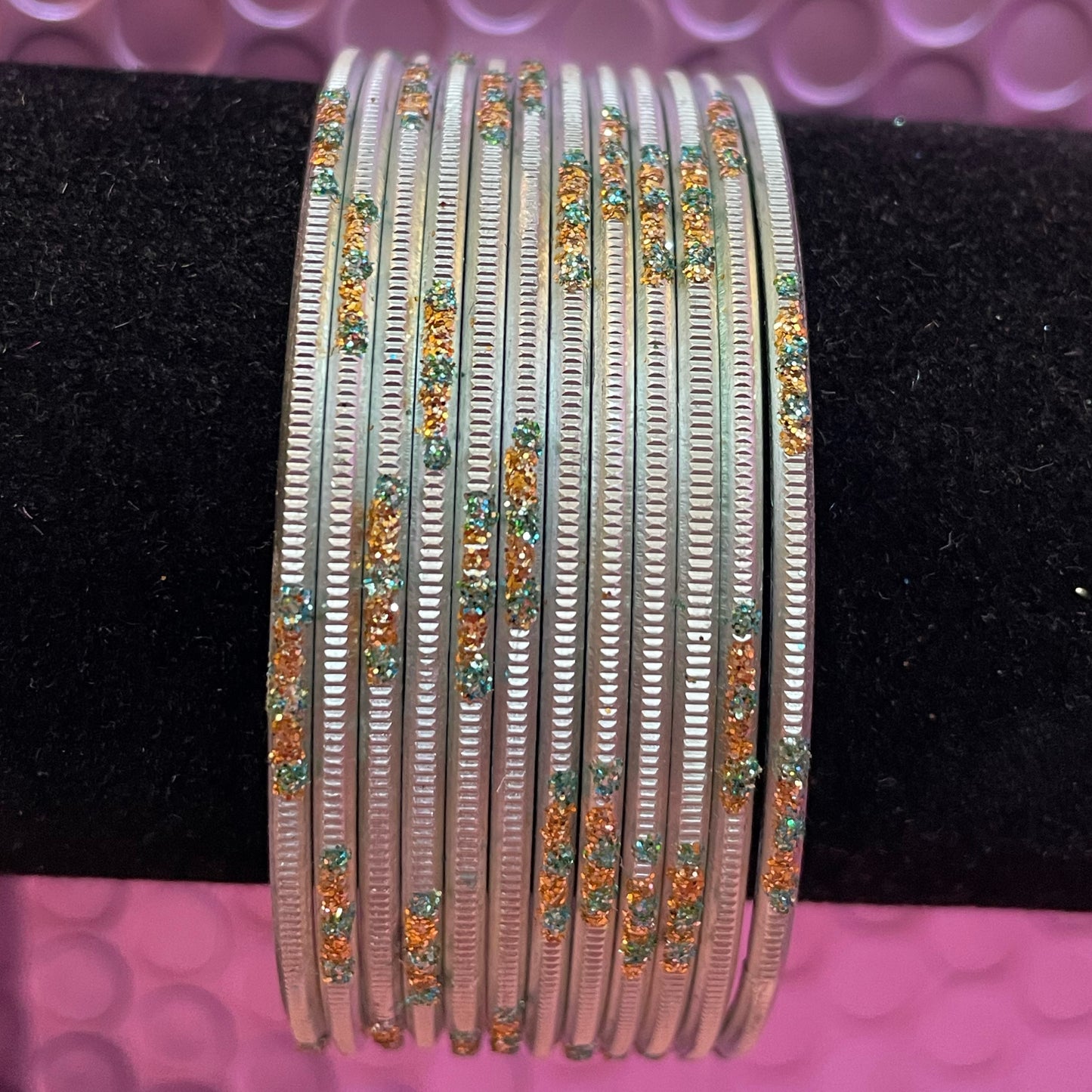 Mint Green Metal Bangles