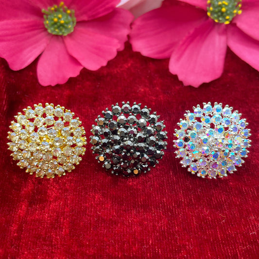 Diamante Adjustable Rings- Various Colours
