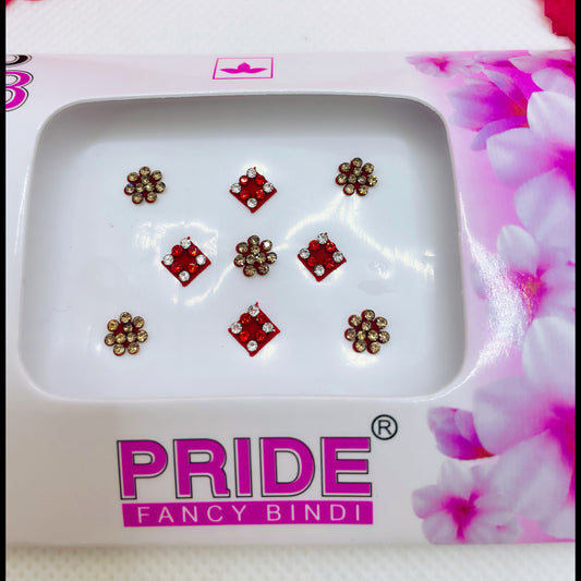 Red & Gold Stone Bindi Pack