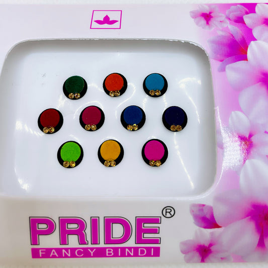 Multicoloured Gold Stone Bindi Pack