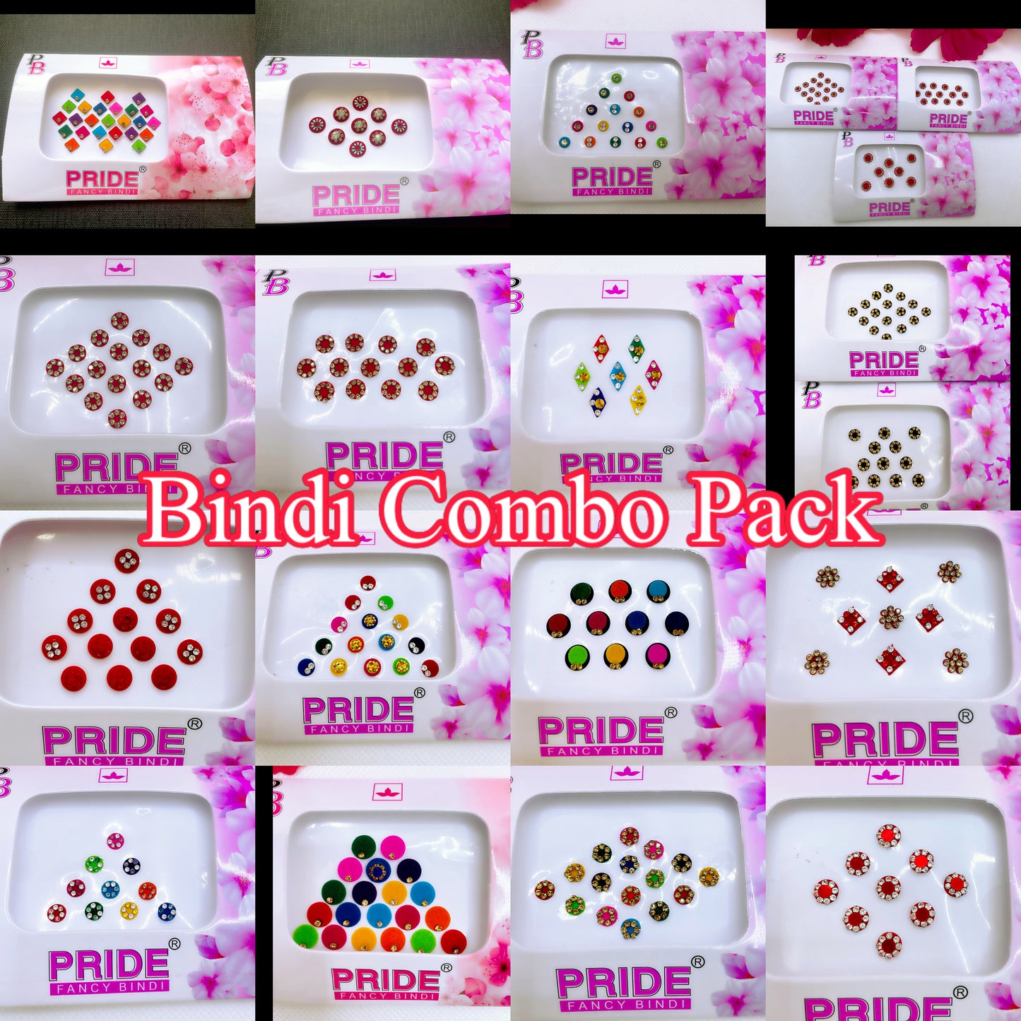 Combo Of Assorted Bindi Packs