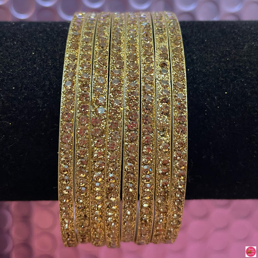 Gold Metal Bangle Set