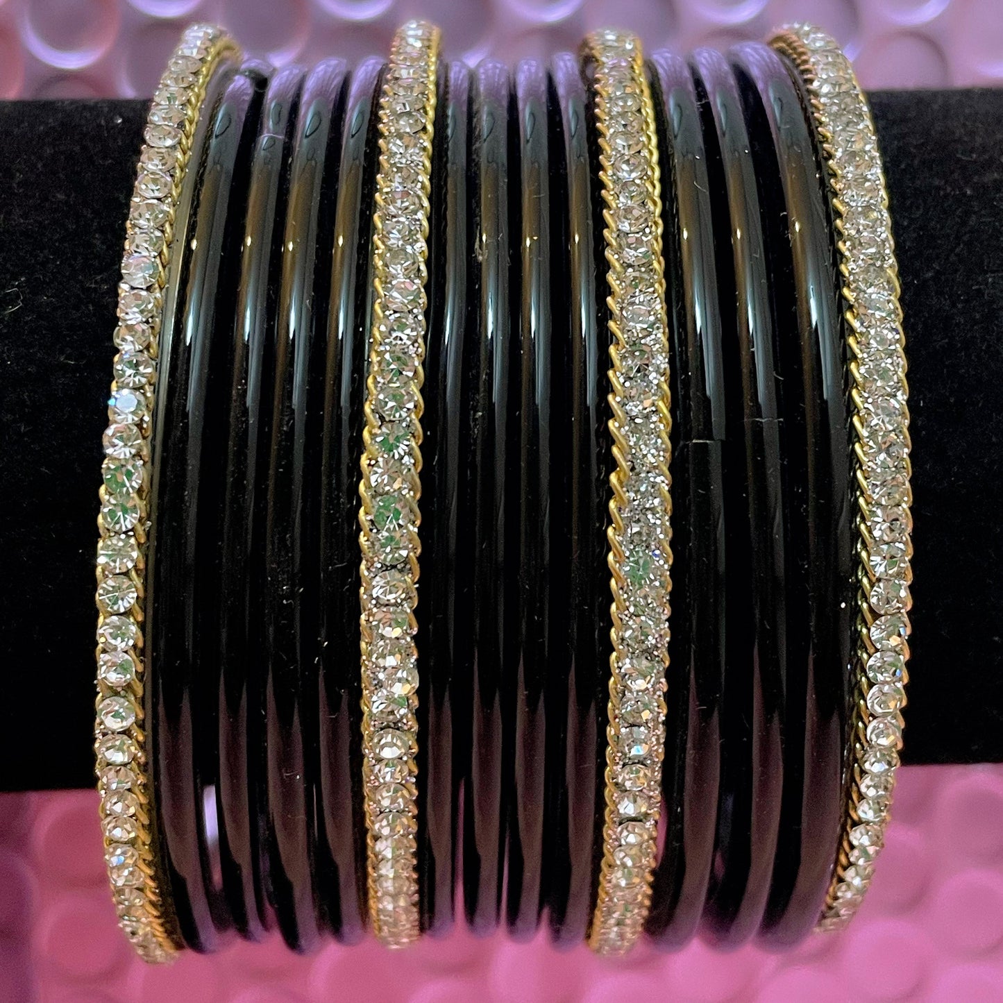 PureSilver Glass Bangles Sets Various Colours- Size 2.10