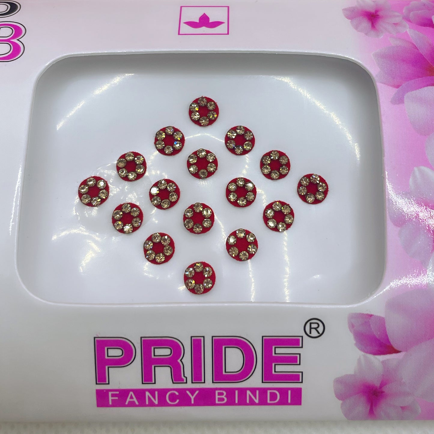 Red & Gold Stone Red Bindi Pack- Various Sizes