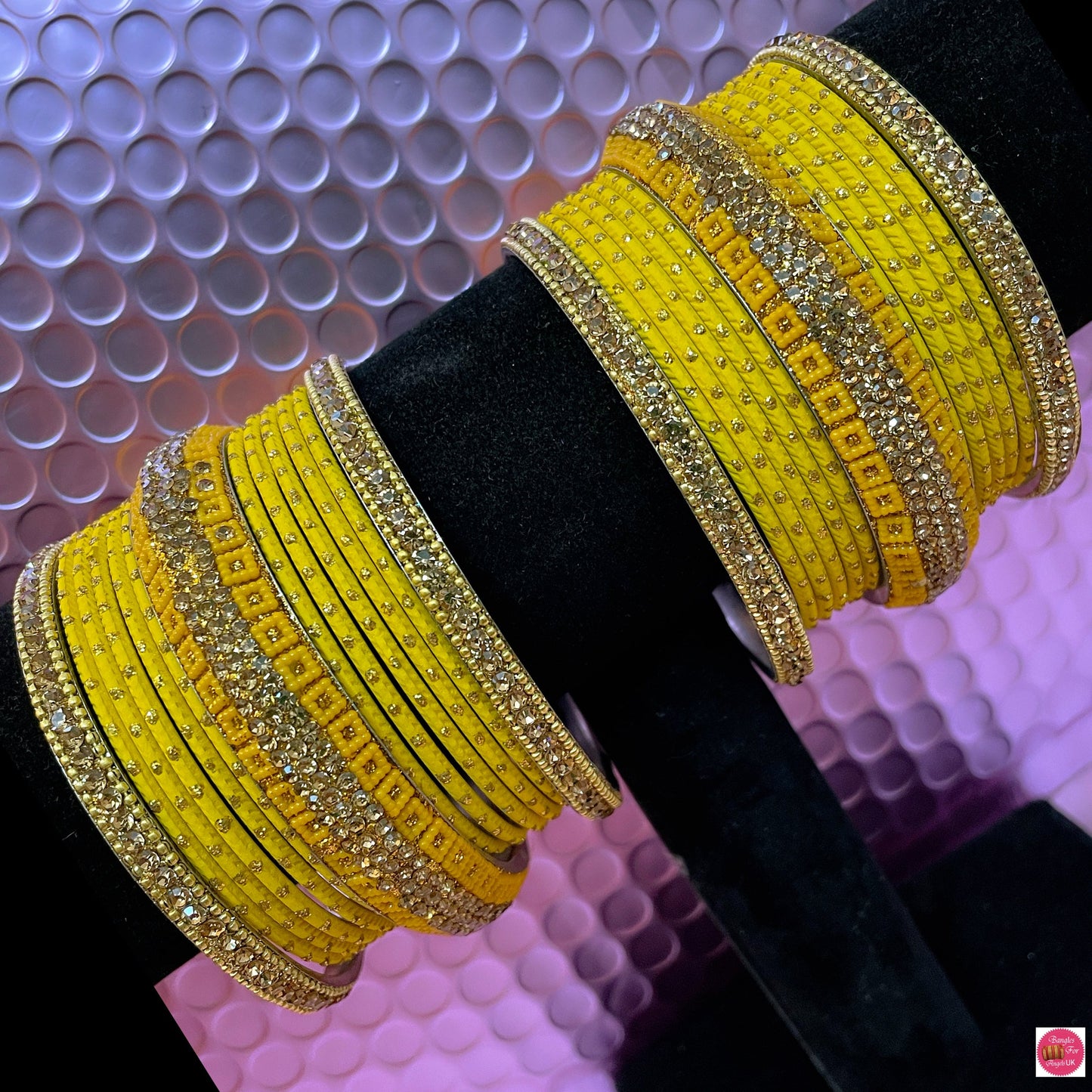 Various Colours Metal Bangles Sets- Size 2.10