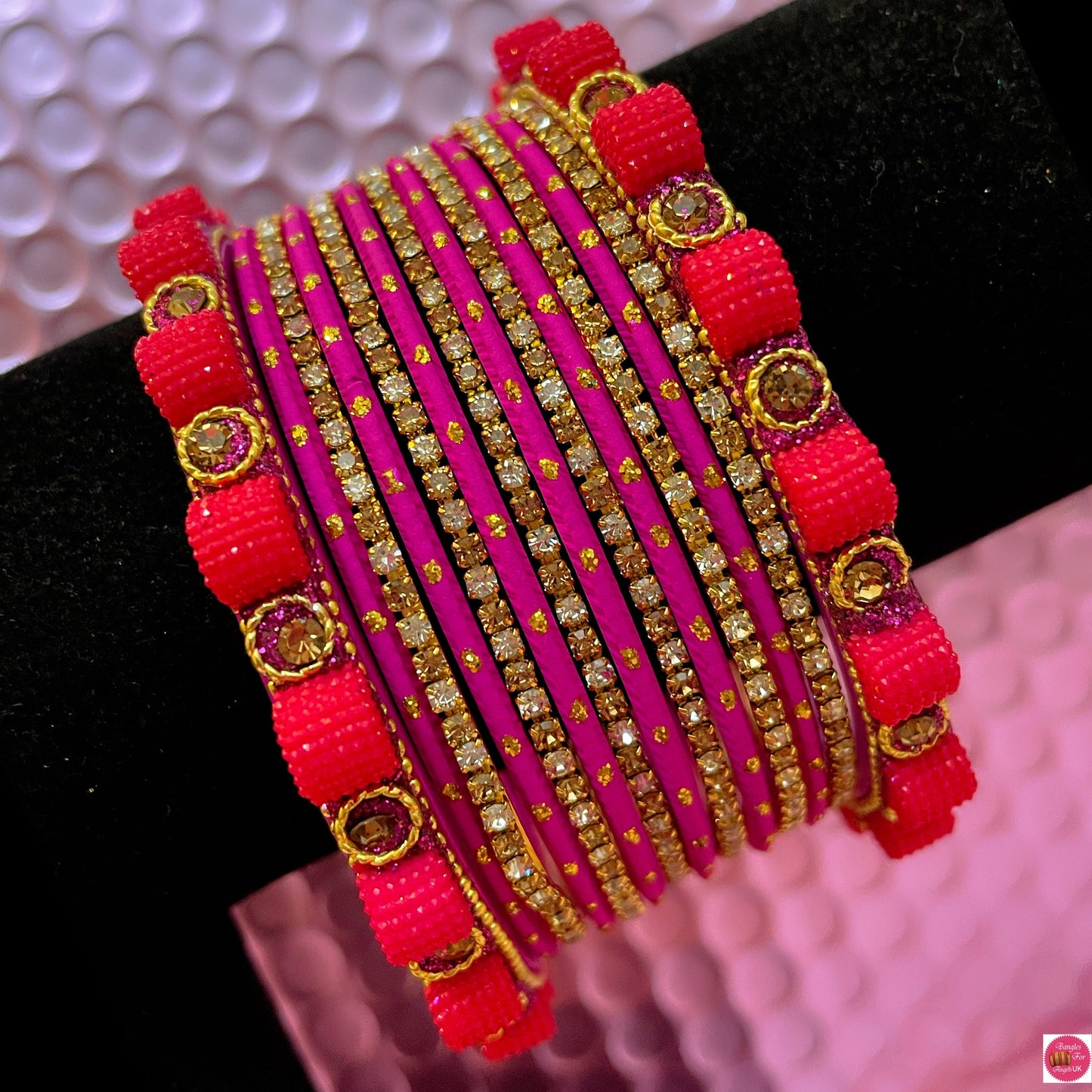 Zirconia Bangles Sets Various Colours- Size 2.10