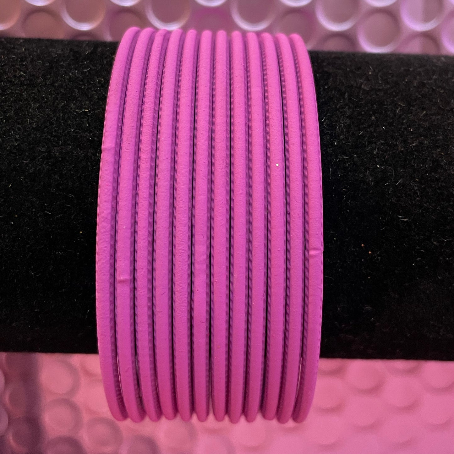 Ultra Pink/Onion Matte Metal Bangles