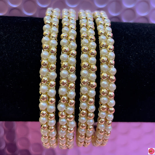 Pearl & Gold Metal Karas