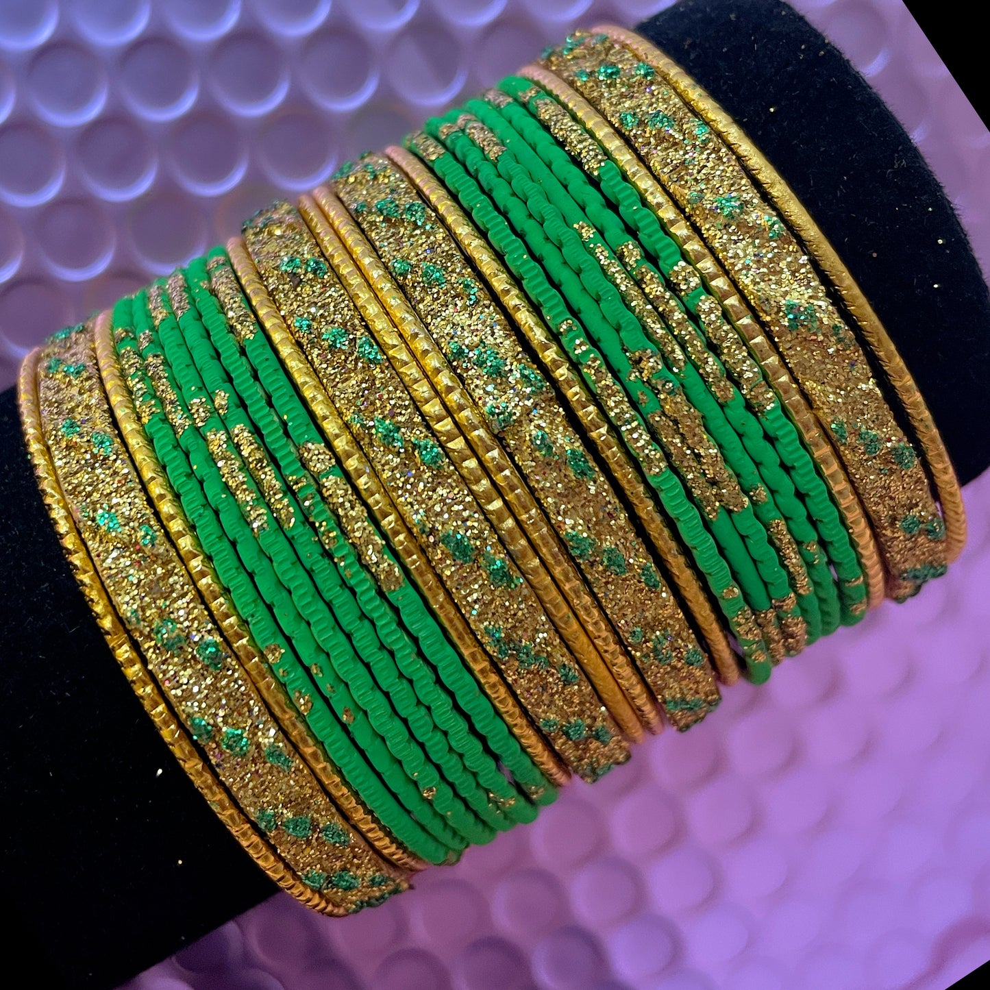 Various Colour Metal Bangles Sets- Size 2.4