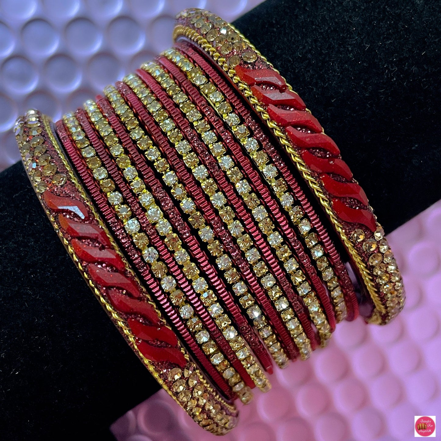 Zirconia Bangles Sets Various Colours- Size 2.10