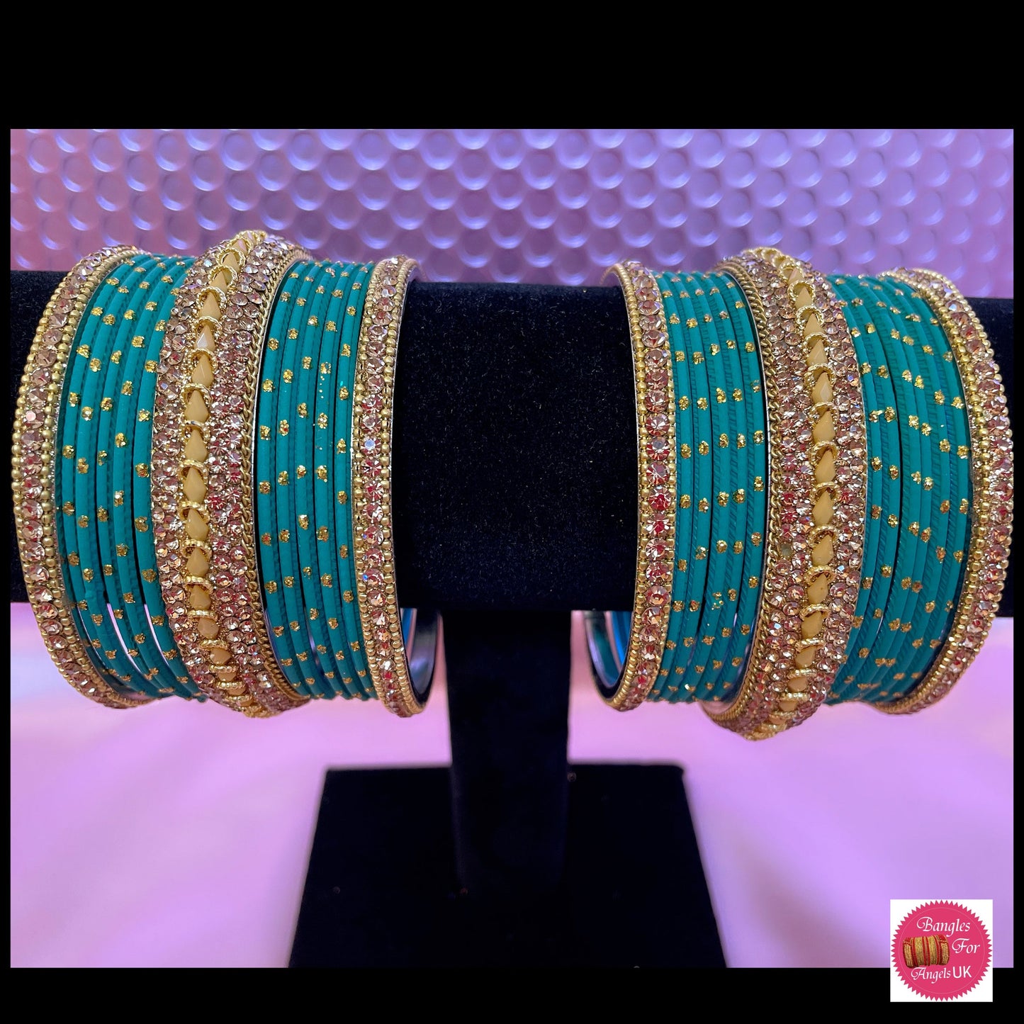 Gold Bangles Sets Various Colours- Size 2.10