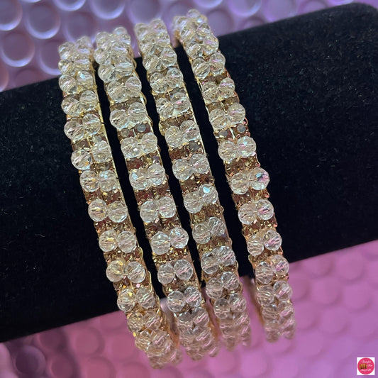 Gold & White Metal Karas- Size 2.4/2.6/2.8/2.10/2.12