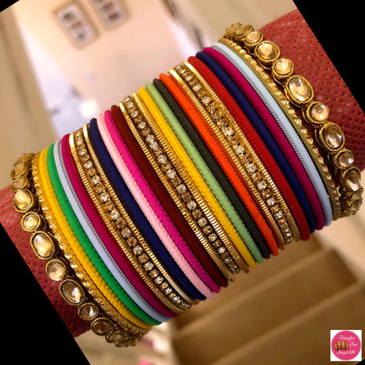 Multicoloured Kundan Set