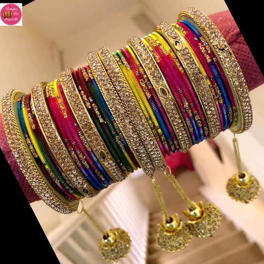 Multicoloured Hanging Bangle Set