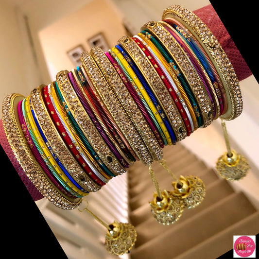 Multicoloured Hanging Bangle Set