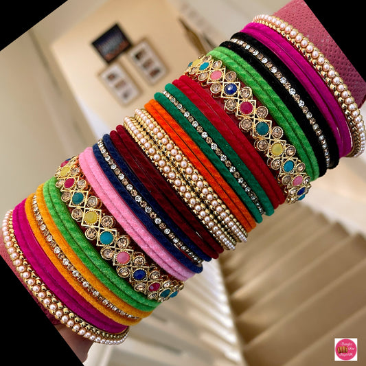 Multicoloured Unique Bangle Set