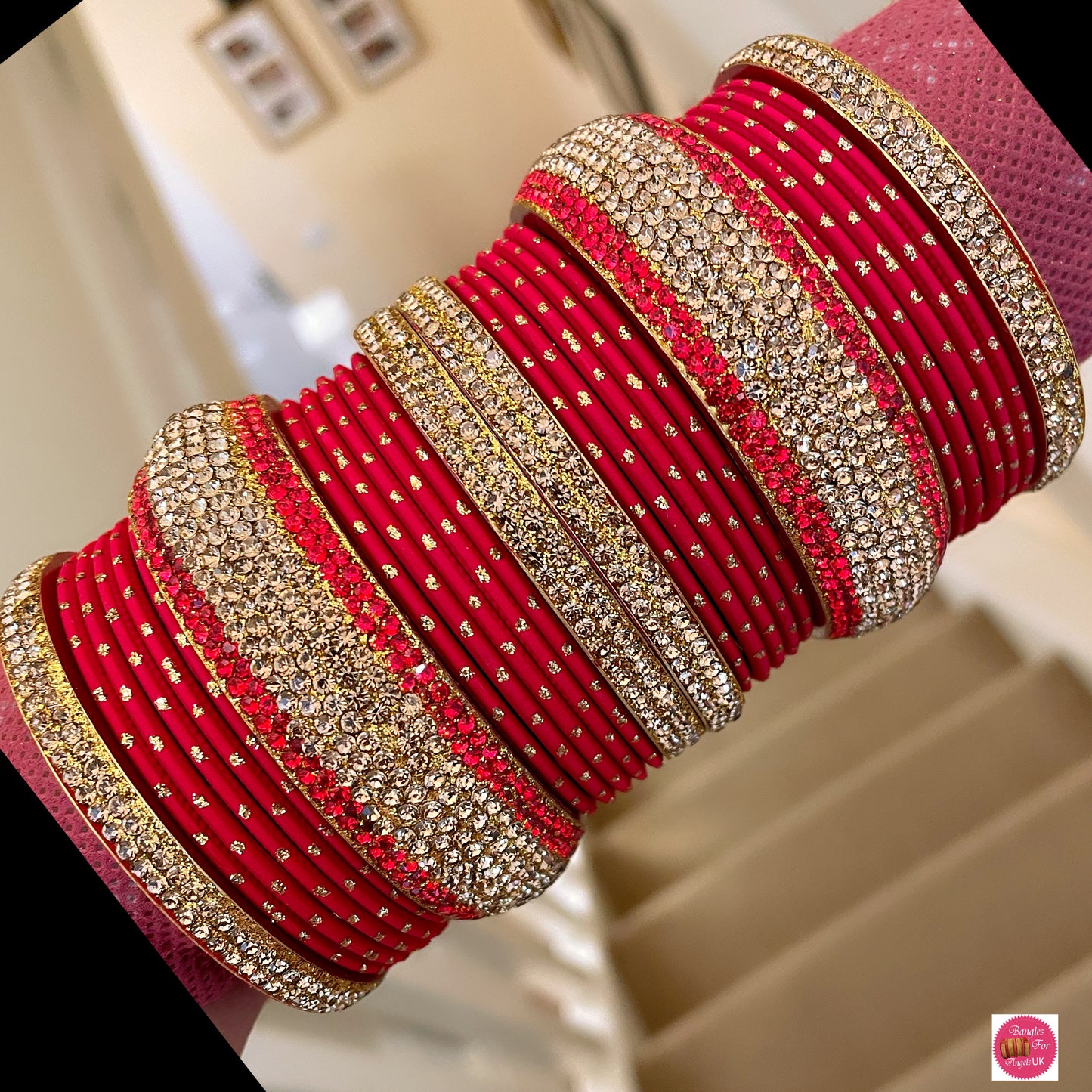 Red & Gold Bangle Set