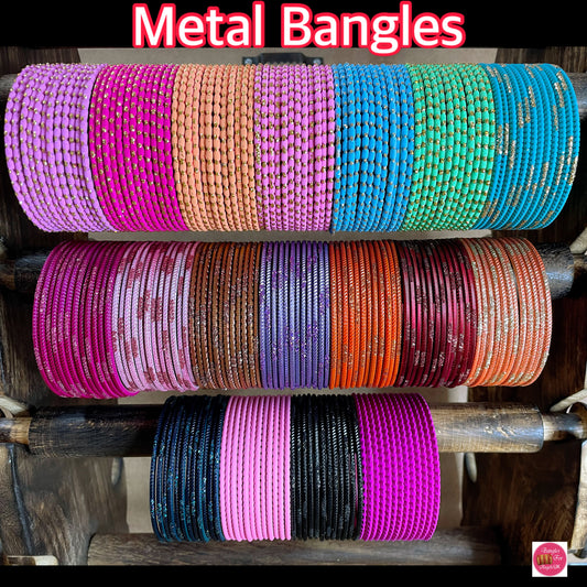 Any 10 Metal Bangle Sets/Colours Combo Pack