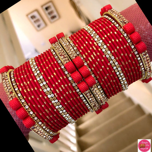 Red Bangle Set