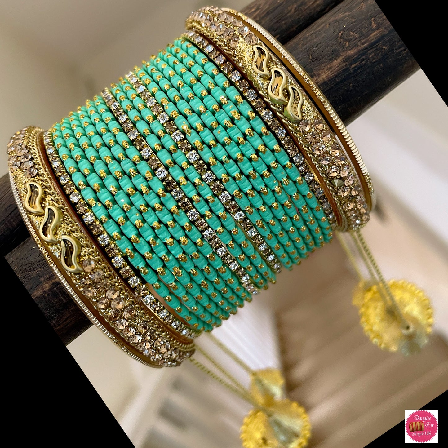 Mint Hanging Bangle Set