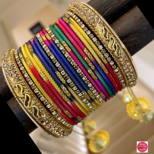 Multicolour Hanging Bangle Set