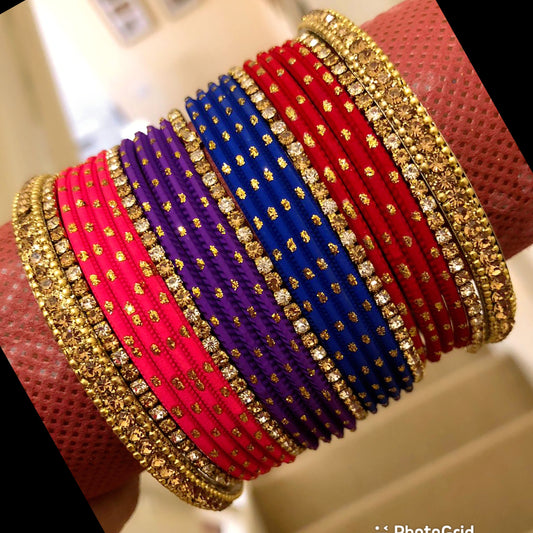 Multicoloured Zirconia Bangle Set