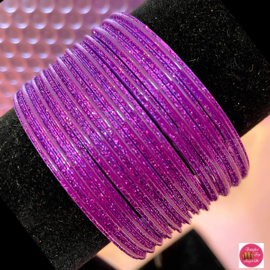 Purple Glass Bangles