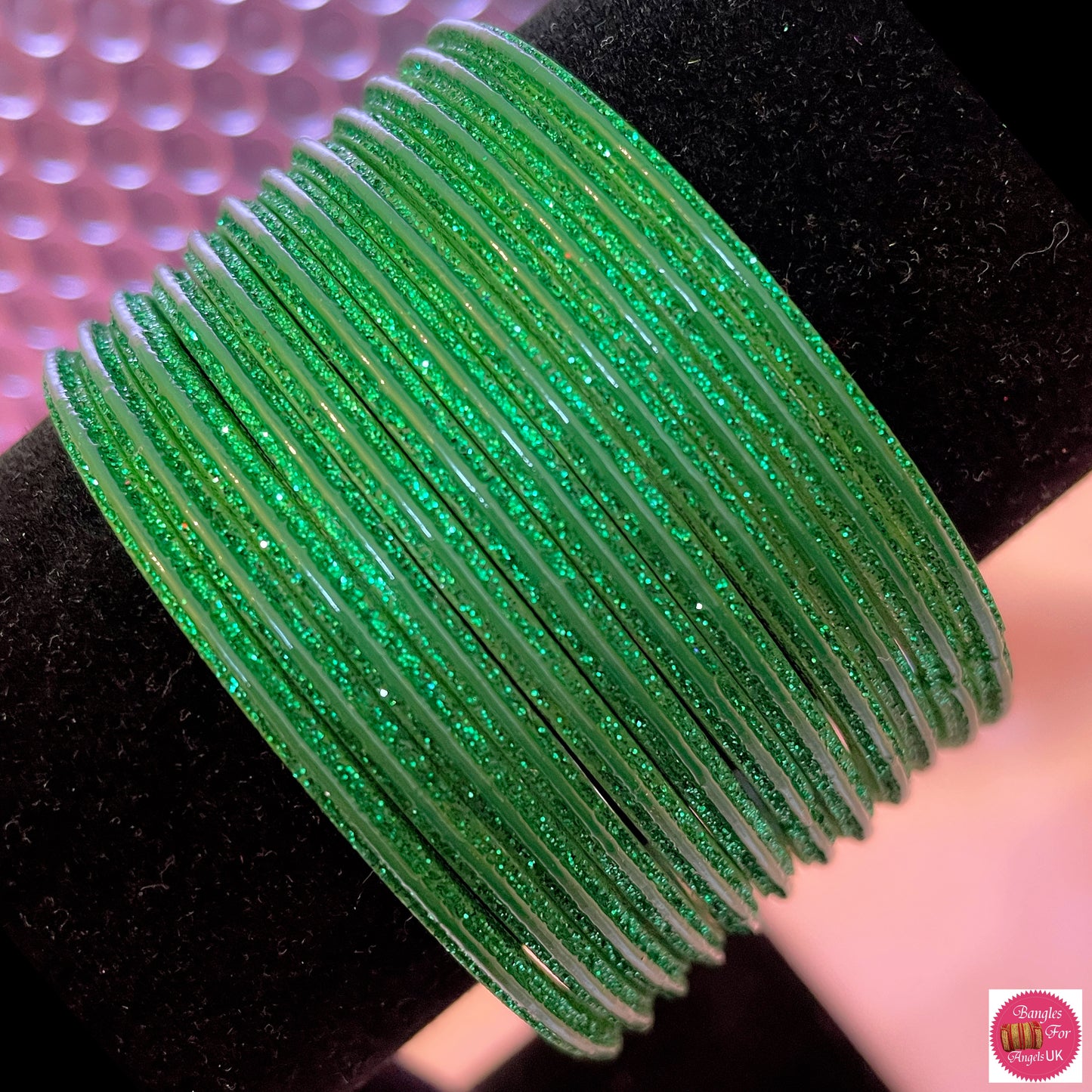 Dark Green Glass Bangles