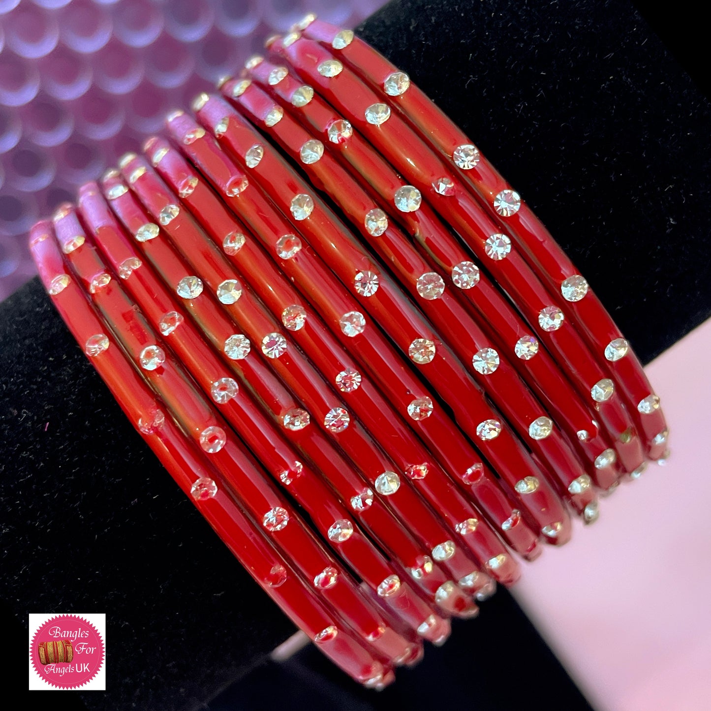 Red Glass Bangles