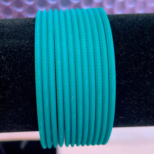 Turquoise Matte Bangles