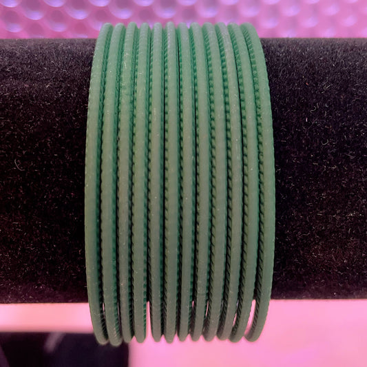 Deep Green Matte Bangles