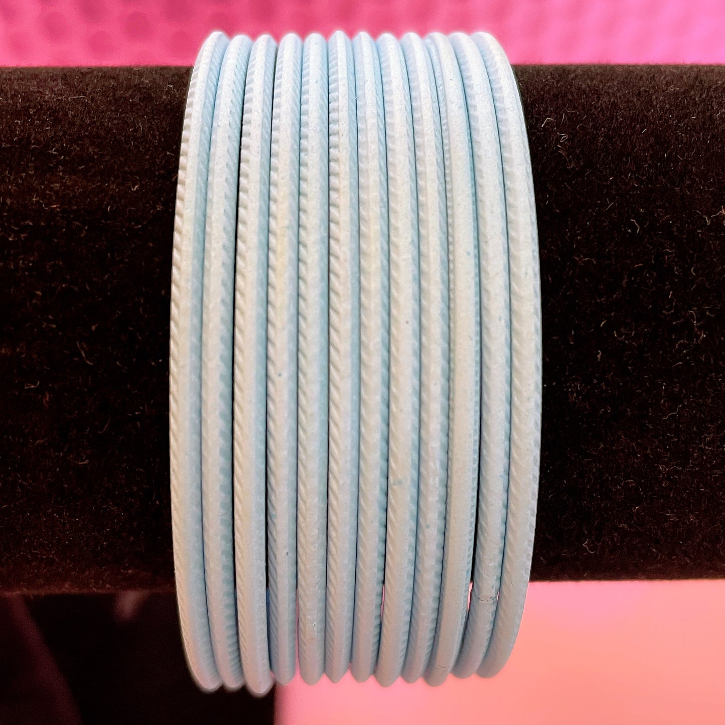 Baby Blue Matte Bangles