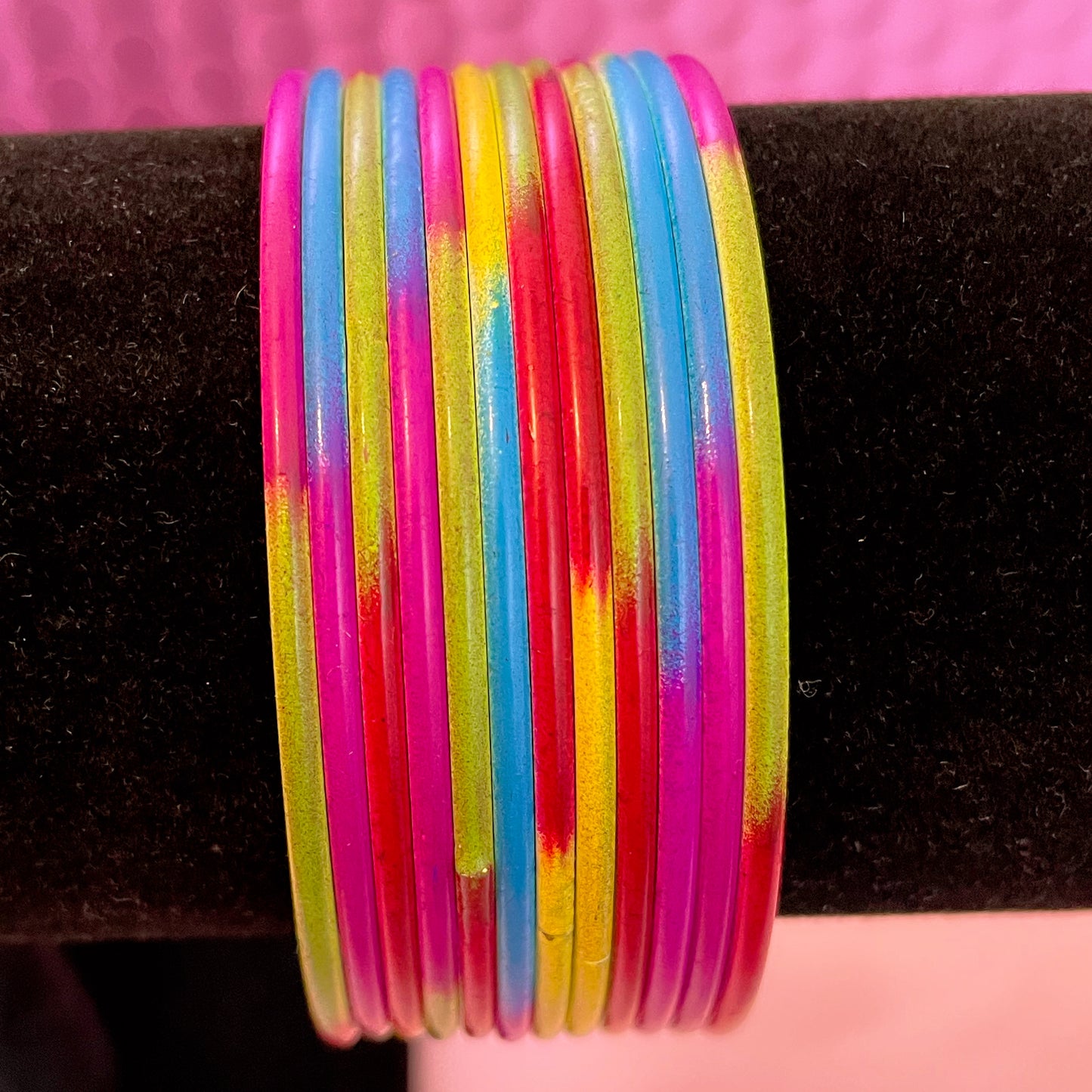 Multicoloured Metal Bangles