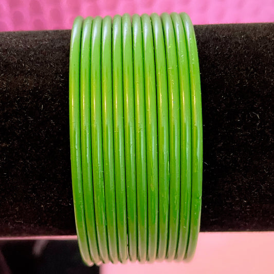 Green Glossy Bangles