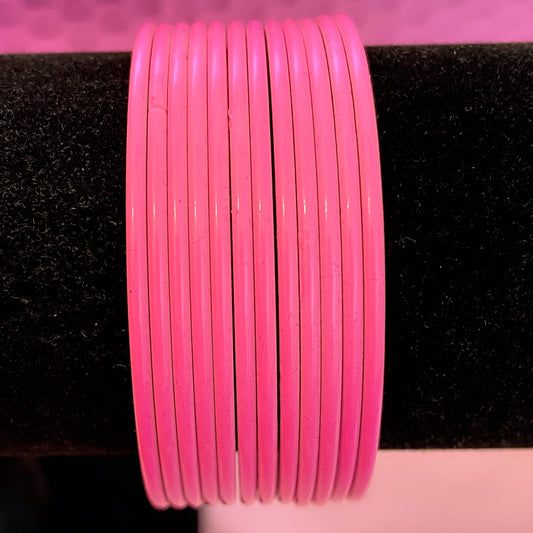 Pink Metal Bangles