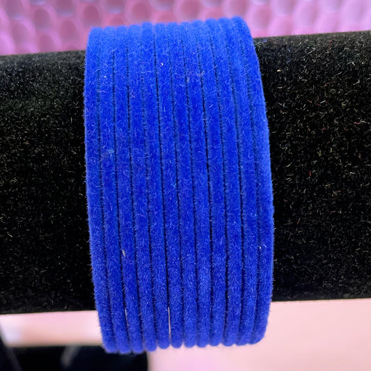 Blue Velvet Metal Bangles
